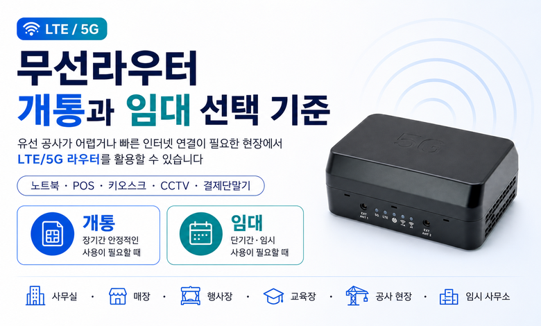 라우터 개통 임대